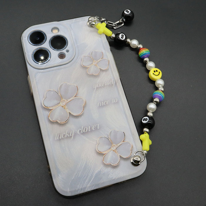 Wholesale jewelry  billiards black 8 dice mobile phone lanyard hair whiteboard smiley hip hop