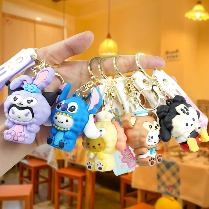 Wholesale Rubber Cartoon Doll Keychain JDC-KC-Yexiang012