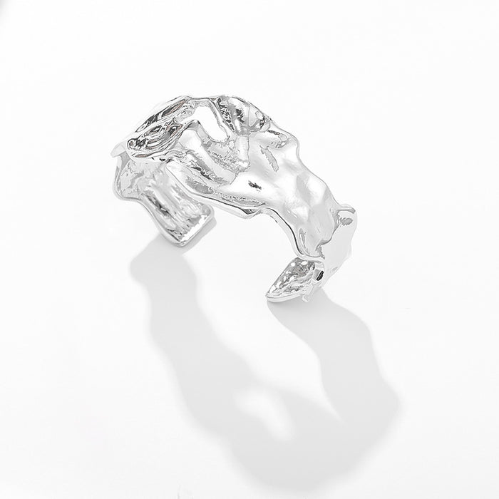 Wholesale irregular metal wind necklace female exaggerated design earrings bracelet suit