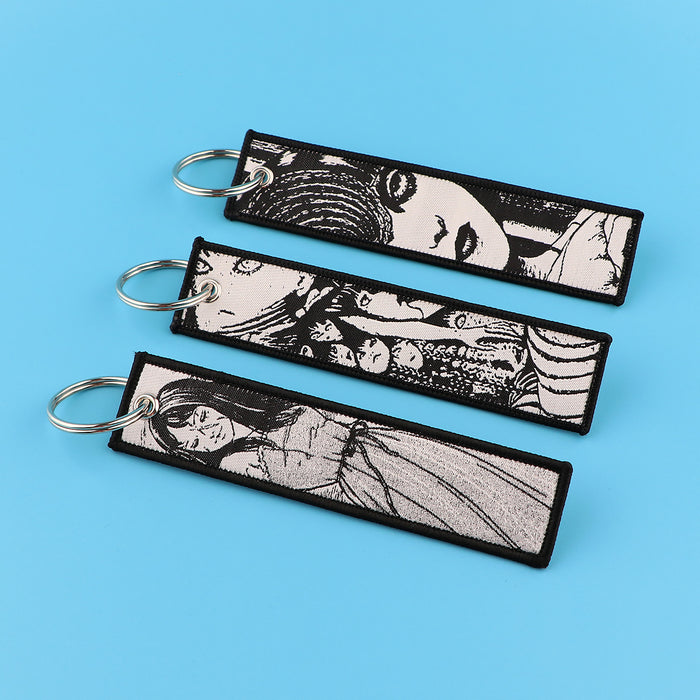 Wholesale Stylish Anime Woven Label Keychain Lanyard For Campus ID Card Casual Fashion Accessory Gift