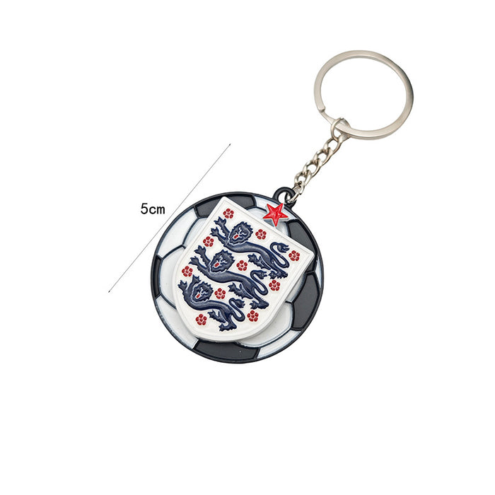 Wholesale Rotatable Football Club Team Keychain