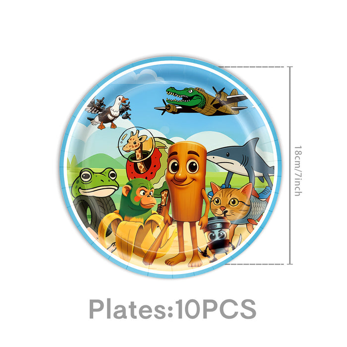 Wholesale sy theme children' s birthday party disposable paper plates,  paper towels and paper cups set party supplies