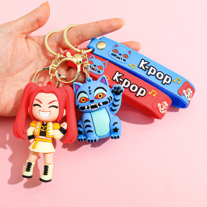 Wholesale KPOP cartoon PVC keychains