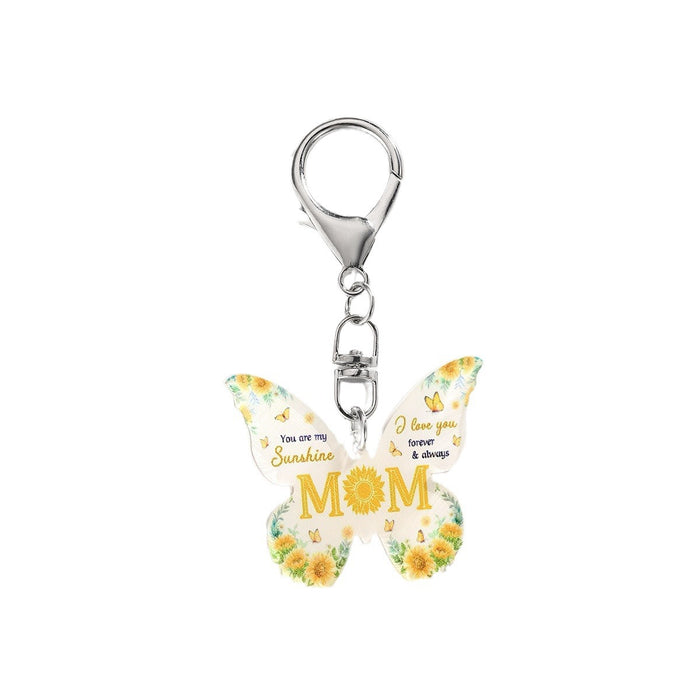 Wholesale Butterfly Acrylic Keychain Accessories Cute Bag Pendant