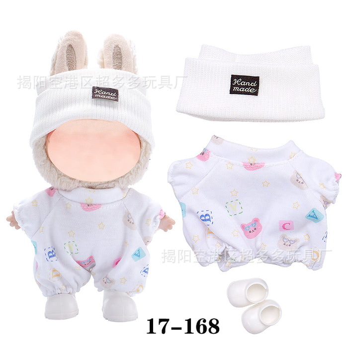 Wholesale ( Clothes only)  Baby clothes 17cm plush Christmas dress