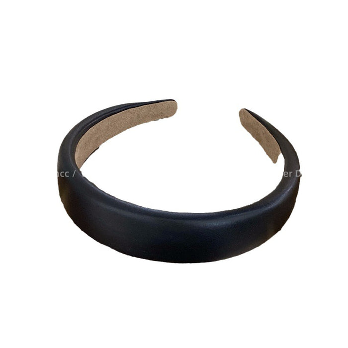 Wholesale Faux leather headband, retro fashion, high-end feel, headband, headwear