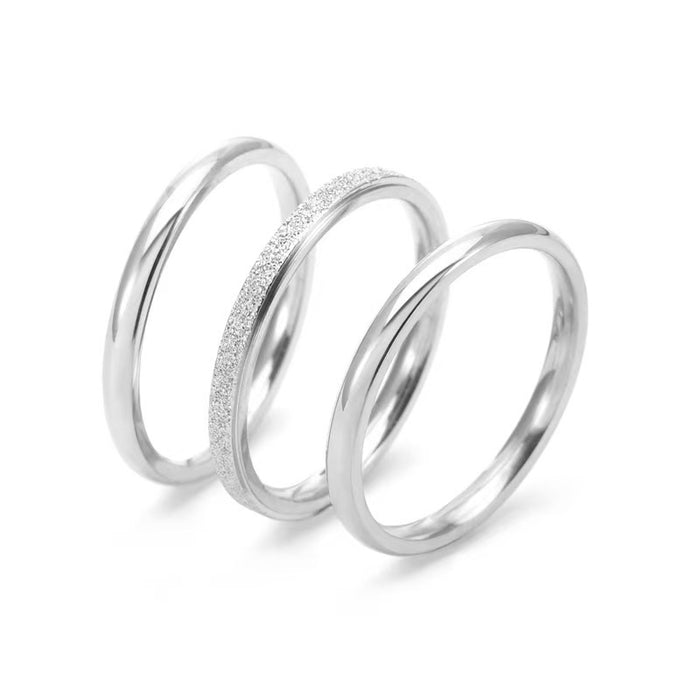 Wholesale Minimalist plain ring titanium steel ring for women's new style index finger personalized ring, non fading accessory