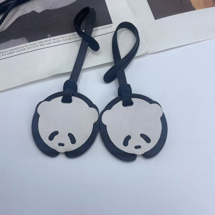 Wholesale Panda Black Coal Ball Pure White Doll Bag Pendant Keychain
