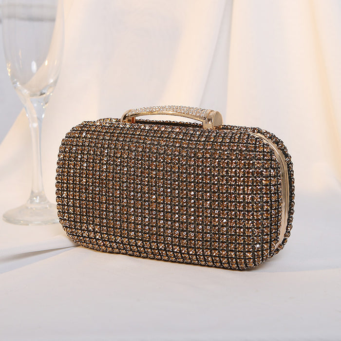 Wholesale New Diamond Studded Dinner Bag Elegant Banquet Dress Handmade King Diamond Bag Shiny Hand-held Bag JDC-HB-MM007