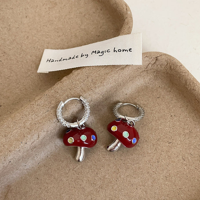Wholesale Colorful Diamond Red Earrings