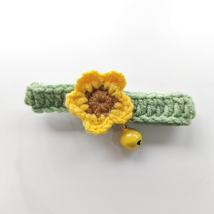 Wholesale Cat Collar Flower Bell Cute Bow Tie Dog Scarf Decoration Accessories Wool Crochet