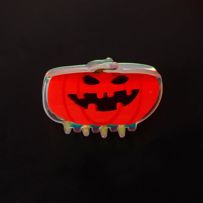 Wholesale  Pumpkin Ghost Laser Effect Printed Clip Shark Clip Hair Accessory