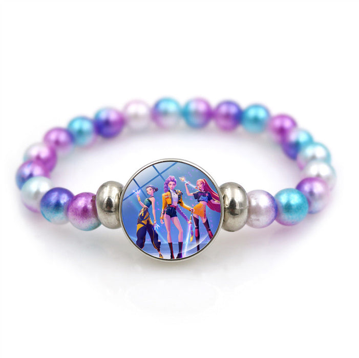 Wholesale K-POP Bracelet Girl Gift Accessory Colorful Beaded Bracelet