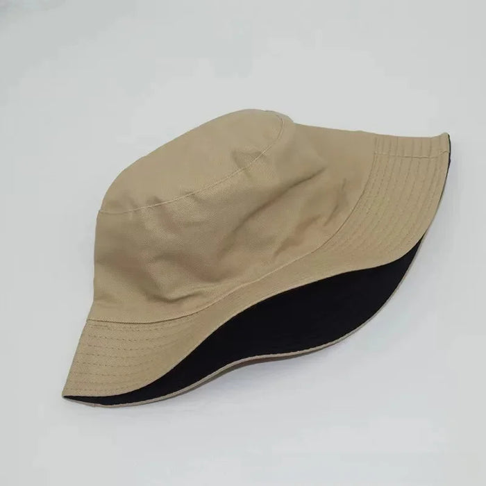 Wholesale Solid color double-sided fisherman hat versatile casual sunshade and sun protection basin hat
