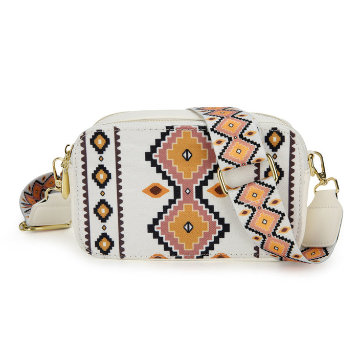 Wholesale Cotton and Linen Printed Bohemian Shoulder and Crossbody Bag JDC-SD-longl003