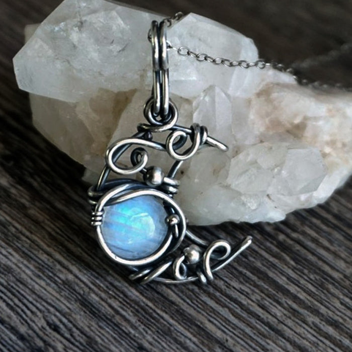 Wholesale Wholesale Moonlight Stone Pendant Necklace, New Vintage Moon Jewelry