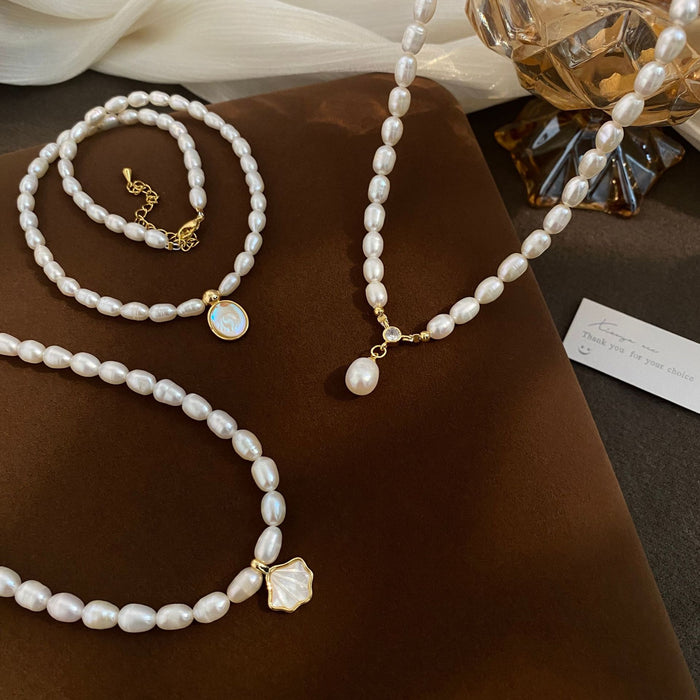 Wholesale  Pearl Necklace Women's All-match  Retro Fashion Elegant Elegant Clavicle Chain