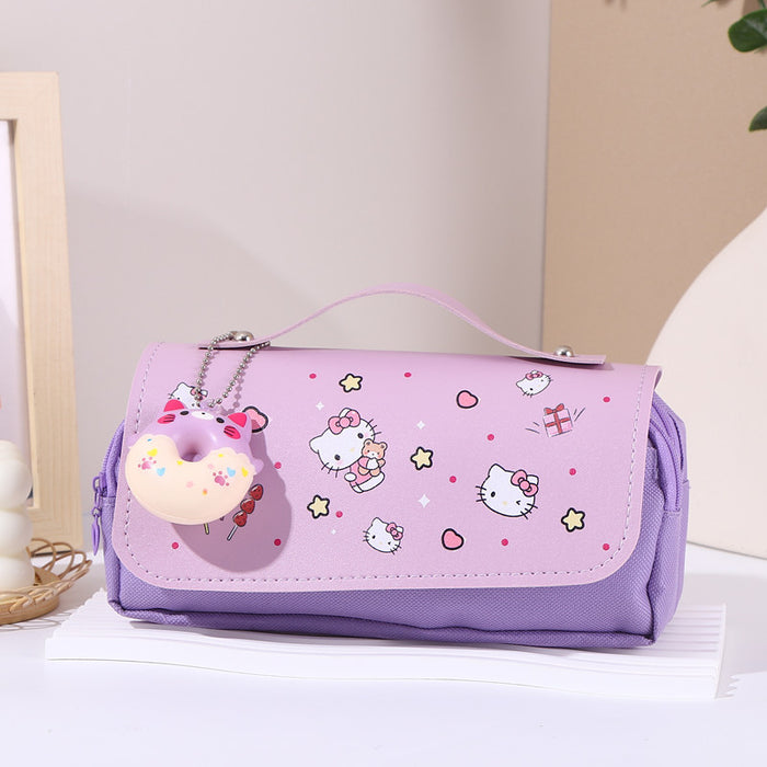 Wholesale Large Capacity Stationery Student Double-Layer Pencil Bags