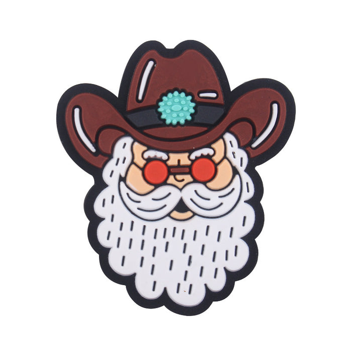 Wholesale Western Cowboy White Beard Grandpa Silicone Focal Beads JDC-BDS-GuangTian018