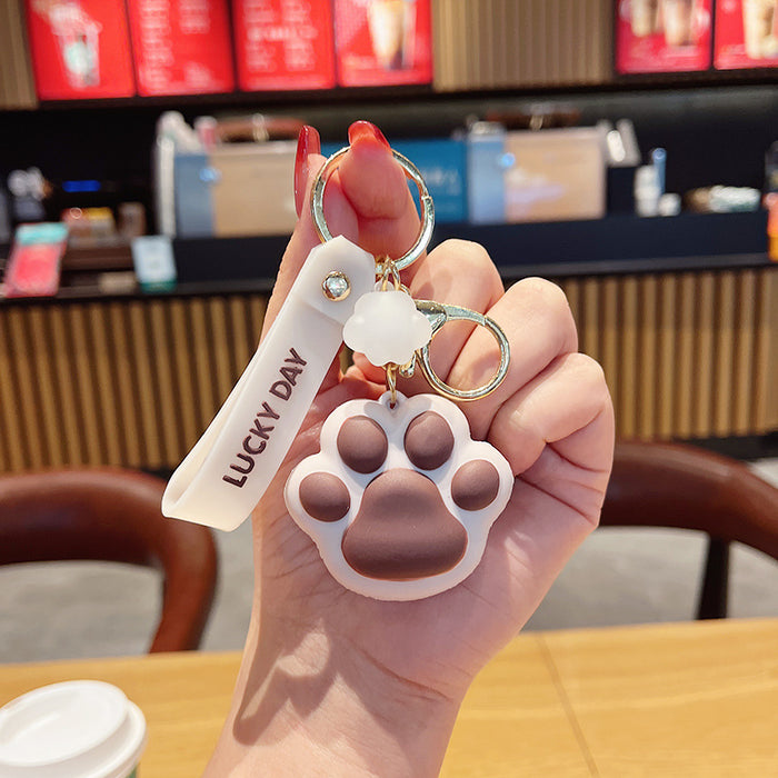 Wholesale Glue cat claw keychain  doll pendant pendant small pendant backpack doll car accessories