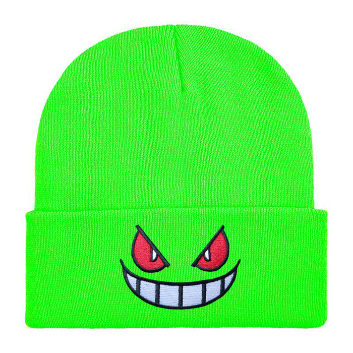 Wholesale Cartoon Acrylic Embroidery Autumn and Winter Wool Knitted Hat JDC-FH-Shengn001