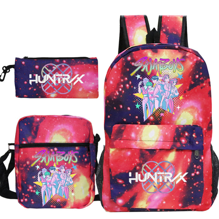 Wholesale Kpop backpack,  anime school bag , lightweight student backpack,  three-piece set
