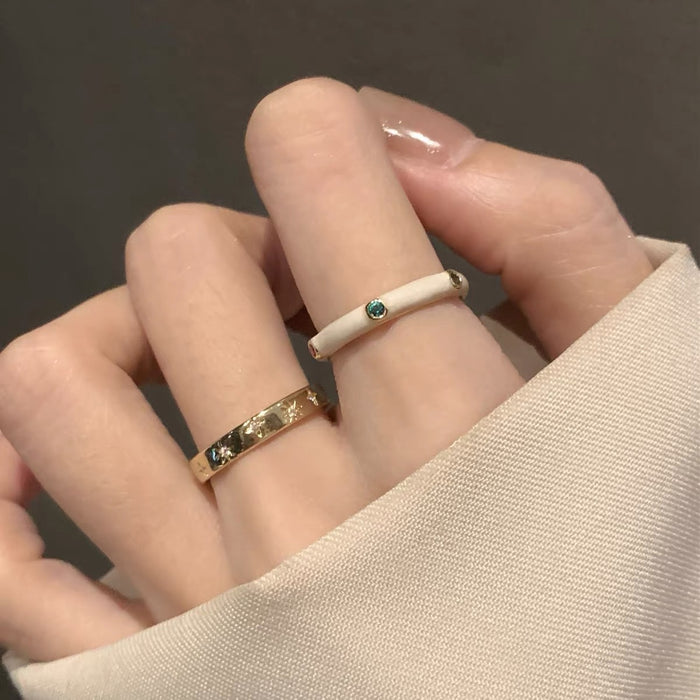 Wholesale Ring set with niche design, light luxury temperament, high-end feel, retro ring design