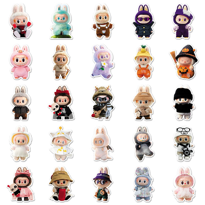 Wholesale 50pcs doll stickers waterproof decorative notebook stickers