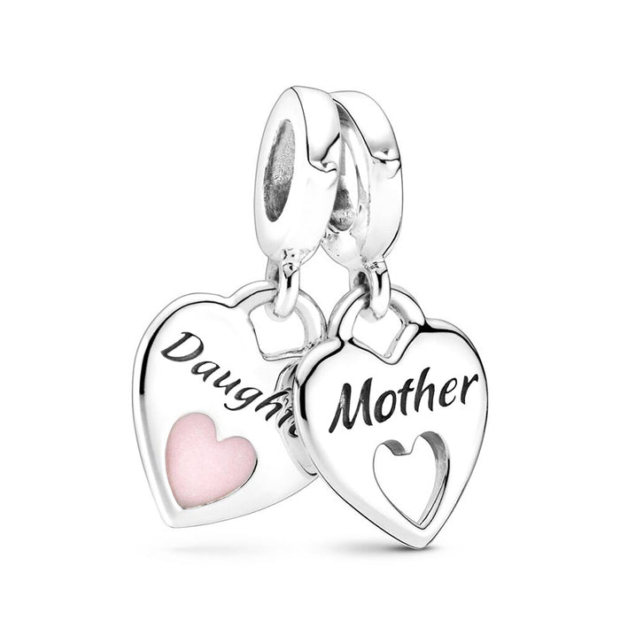 Wholesale 10pcs/pack DIY Beaded Mother's Day Drip Oil Set Diamond Love Bead Bracelet Pendant JDC-CS-Liyao002
