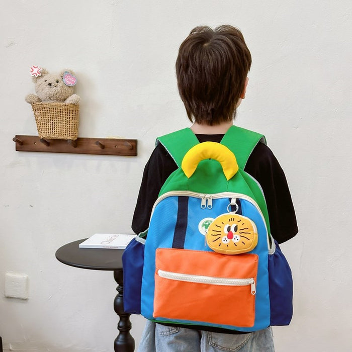 Wholesale Children's Bag  Backpack Cute Kindergarten Boys and Girls School Bag Color Contrast Backpack
