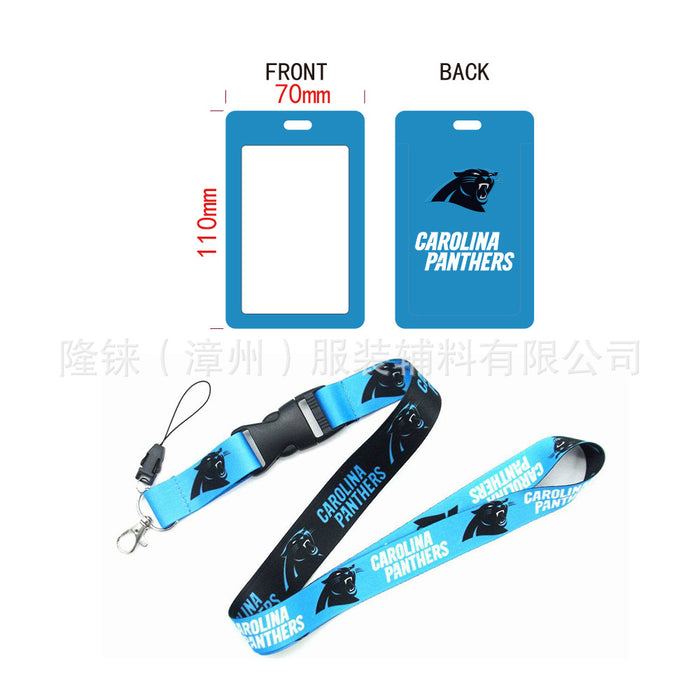 Wholesale of 10pcs/pack Rugby Card Set Polyester Hanging Cord Keychain JDC-KC-LongL001