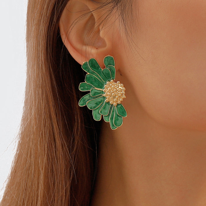 Wholesale Alloy Flower Earrings JDC-ES-QianDi022
