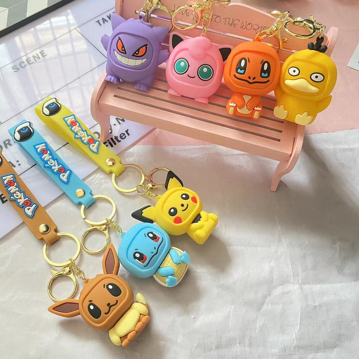 Wholesale Silicone Cartoon Doll Keychain JDC-KC-MingT111