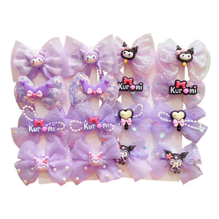 Wholesale Cartoon Hairpin Girl's Bow Headwear Little Girl's Bangs Hanger Hair Accessories Hairpin suit