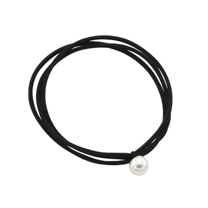 Wholesale Pearl Headband Feminine Black Work Clothing Versatile Rubber Band Hairband