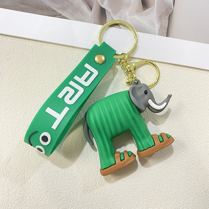 Wholesale Funny Abstract Animal Keychain Pendant Wooden Man Shark Bag Accessories Creative Gifts