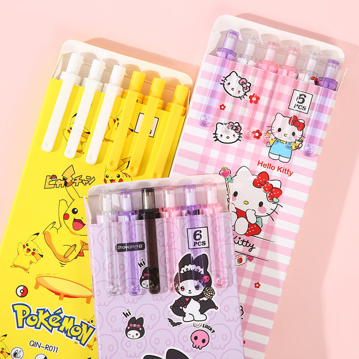 Wholesale 6pcs/box Plastic Cartoon Click Gel Pen JDC-PN-Ceguan001