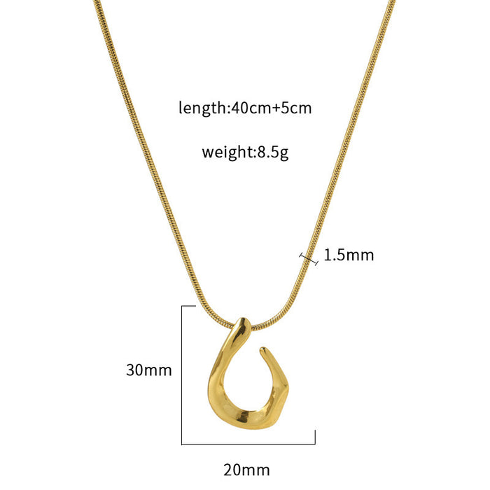 Wholesale Metallic style,  sweet and cool irregular geometric U-shaped earrings