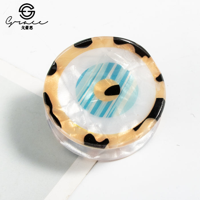 Wholesale Printed Imitation Acetic Acid Devil' s Eye Grabber Headband Hairpin Blue Eyes
