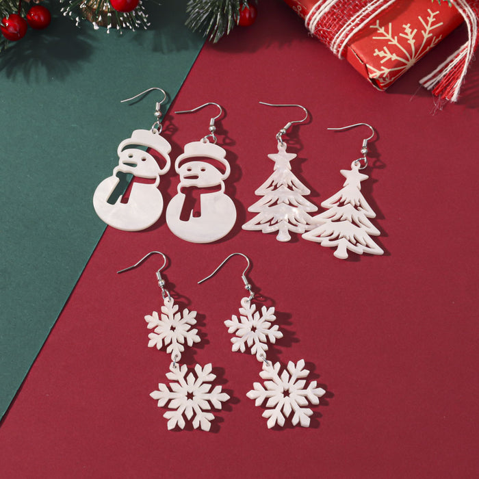 Wholesale Christmas Glitter Acrylic Earrings
