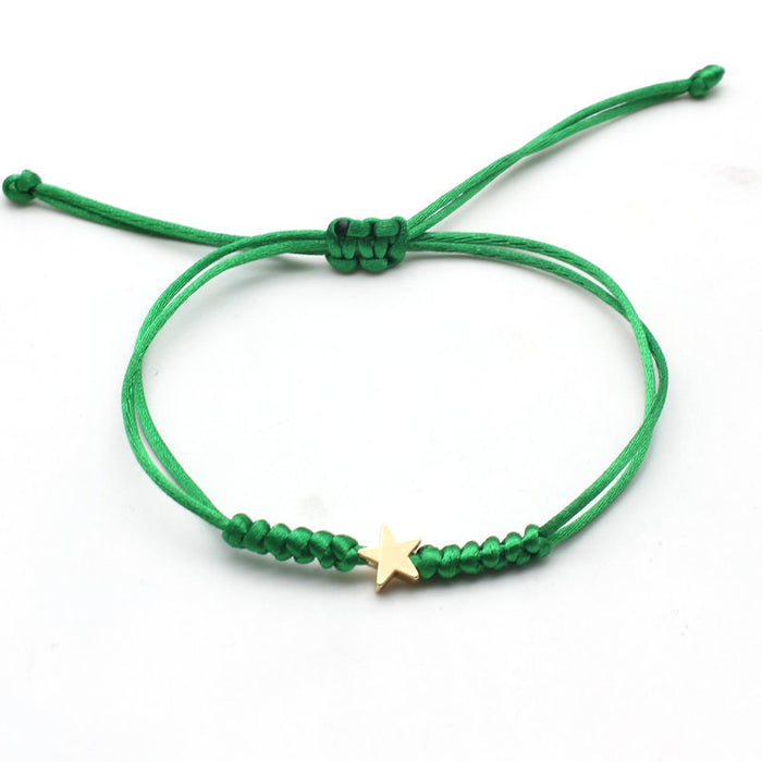 Wholesale Gold Pentagram Bracelet for Couples Handmade Woven Adjustable Simple Bracelet Women's Bracelet Rope JDC-BT-SX012