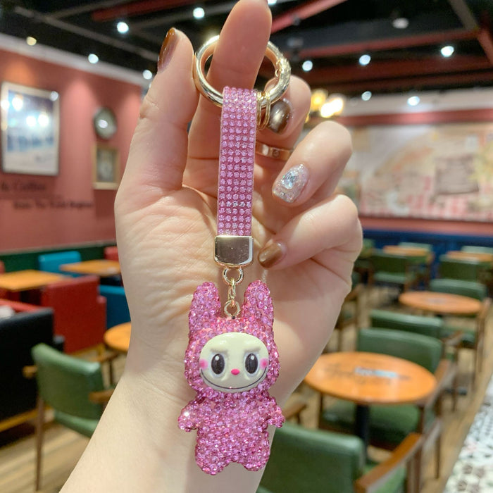 Wholesale Rhinestone-Embellished Rhinestone Keychain