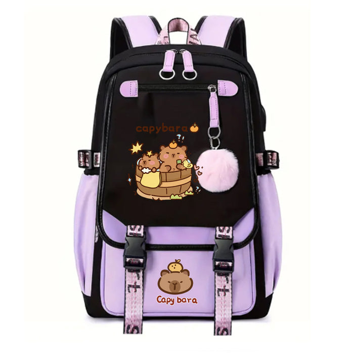 Wholesale Cute cartoon large-capacity backpack bag for boys and girls in elementary and middle school.
