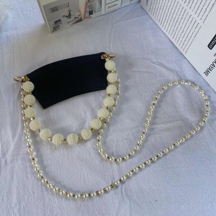 Wholesale  Acrylic Chain Portable Detachable Portable Coffee Cup Leather Heat Insulated