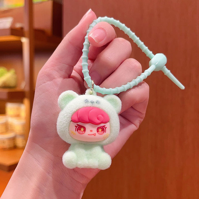 Wholesale Cartoon Flocked  Bear Pendant Cute Bag Desktop Decoration