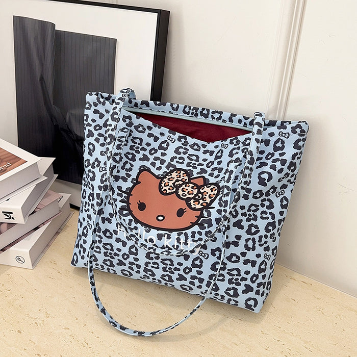 Wholesale Stylish Leopard-Print Canvas Shoulder Bag