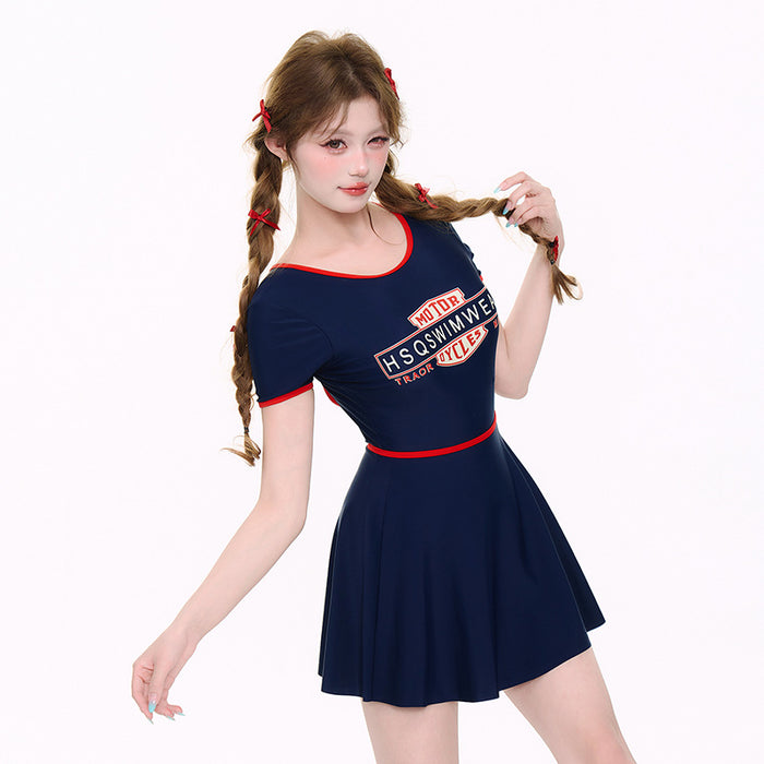 Wholesale Advanced swimsuit new conservative short sleeved one-piece cute two-piece set