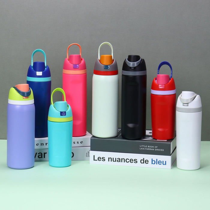 Wholesale Fruit Cup Stainless Steel Insulated Cup High-Value Double-Drink Pop-Up Cup Large-Capacity Sports Water Cup