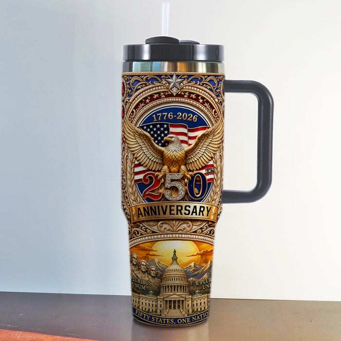 Wholesale US Independence Day 250th Anniversary 40oz Insulated Stainless Steel Tumbler