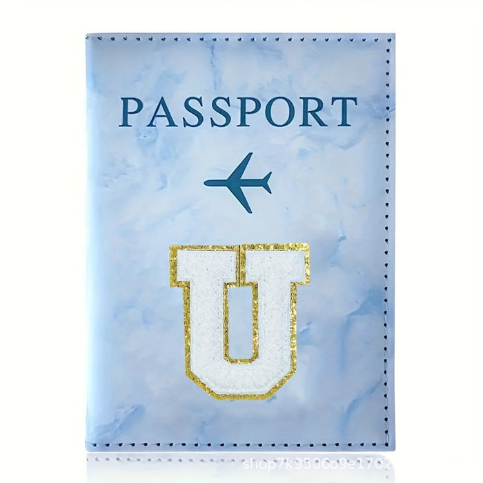Wholesale Fashion Initial Letter Pattern PU Passport Holder Travel Wallet Casual Everyday Accessory